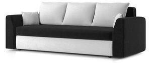 PAUL kanapéágy, normál szövet, hab töltőanyag, szín - fekete / fehér