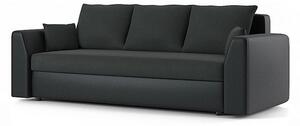 PAUL kanapéágy, textúrált PRO szövet, bonell rugóval, szín - sötétszürke / fekete