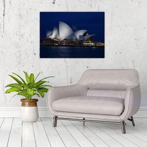 Sydney éjszakai kép (üvegen) (70x50 cm)