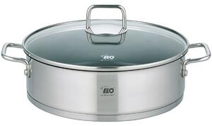 Elo 72438 Rozsdamentes acél lábas üvegfedővelCitrin 28 cm-es edény