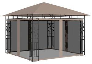 VidaXL tópszínű pavilon szúnyoghálóval 3 x 3 x 2,73 m 180 g/m²