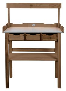 Esschert Design barna ültetőasztal fiókkal és állvánnyal