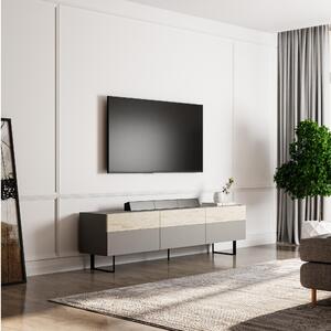 TV asztal/szekrény Sajn (szürke travertin)