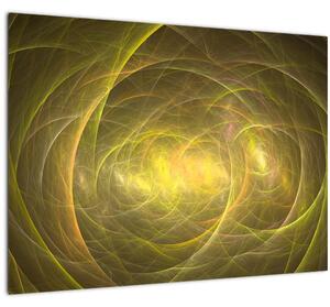 Modern absztrakt kép (üvegen) (70x50 cm)