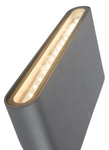 2 db kültéri fali lámpa készlet sötétszürke 17,5 cm LED-del - Batt