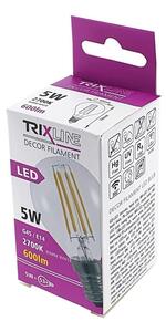 Trixline Led Filament dekor izzó G45 5W E14 kisgömb fényforrás 2700K