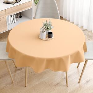 Goldea loneta dekoratív asztalterítő - púderszínű - kör alakú Ø 140 cm