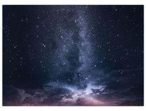 Égbolt tele csillagokkal képe (üvegen) (70x50 cm)