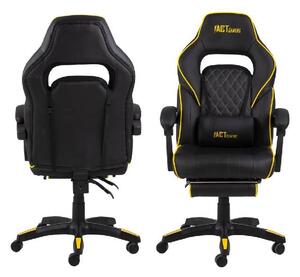 Canyon játékos szék fekete színű, sárga szegéllyel