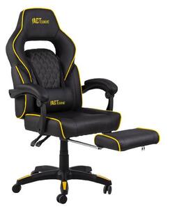 Canyon játékos szék fekete színű, sárga szegéllyel