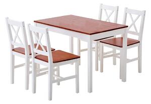 Fenyő étkezőasztal 4 székkel
