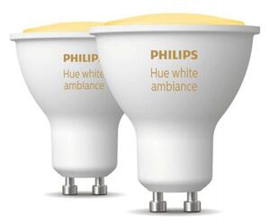 2 Becuri LED inteligente Philips Hue Spot, Bluetooth, GU10, 5W (3