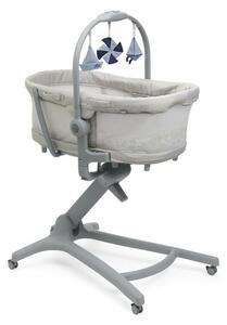 Chicco Baby Hug Pro 5in1 bölcső, pihenőszék, etetőszék, szék - Beige Latte
