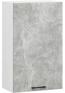 AKORD Oliwia Fali Konyhaszekrény Laminált Fehér-Beton Matt KS0POLIBIABETW005H720