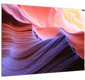 Kép - színes homok (üvegen) (70x50 cm)