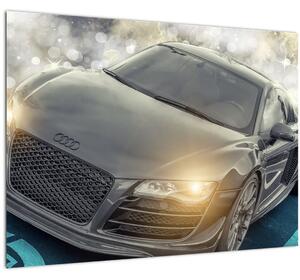 Audi autó képe - szürke (üvegen) (70x50 cm)