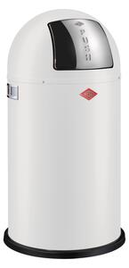 WESCO Pushboy 50 literes nyomófedeles fém szemetes - Matt fehér