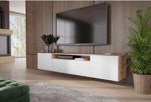 Függesztett TV asztal RTV Neo 180 cm Artisan tölgy / Fehér