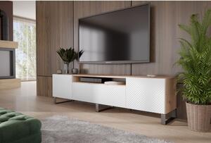 TV asztal RTV Neo 200 cm Fehér / Kézműves tölgy