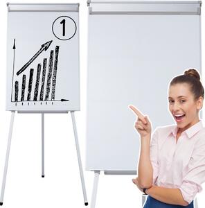 Mágneses Flipchart Tábla Állványon Fehér 70x100cm – 20704