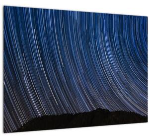 Éjszakai csillagok és az ég képe (üvegen) (70x50 cm)