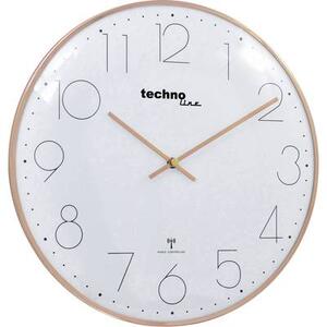 Techno Line WT 8235 gold optik Rádiójel vezérlésű Falióra 350 mm x 25 mm Rozé arany