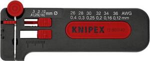 KNIPEX vékony vezeték és huzal csupaszoló, blankoló kés, drótvágóval 0.12-től 0.4 mm-ig (12 80 040 SB)