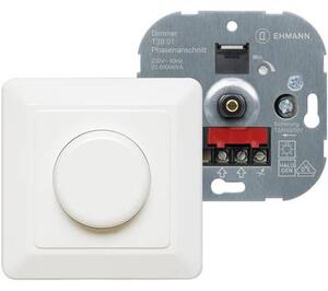 Falba süllyeszthető dimmer kapcsoló, fehér, 20-500W, Ehmann 3960c0120
