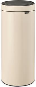 Brabantia Touch Bin New Soft-Touch nyomófedeles hulladékgyűjtő belső tartállyal, kerek, 30L - G méret, acél, világos bézs - 149986