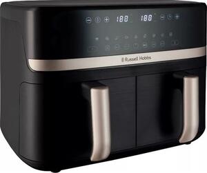 RUSSELL HOBBS SatisFry dupla kosaras forrólevegős sütő 9L fekete/pezsgő