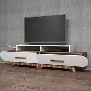 TV asztal/szekrény Florian (dió + fehér)