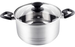 Lamart LTB2212 Leger 4.7L/22cm Lábas üveg fedővel - Inox