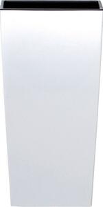 Maceta Alta Urbi 7,2l, De Plastico, 17x17x32,5 Cm En Blanco