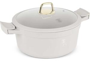 BerlingerHaus BH/7788 Sahara Collection Lábas - Fedővel, 6,1 L, Öntött Alumínium, Matt Krém