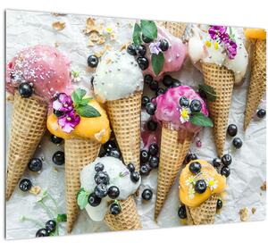 Fagylaltok képe (üvegen) (70x50 cm)