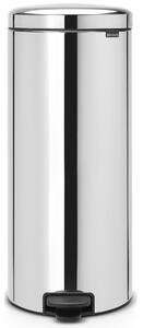 BRABANTIA NewIcon pedálos hulladékgyűjtő szagmentesen záródó Soft-Close fedél műanyag tartály 30L - G méret r.m. acél fényes - 114366