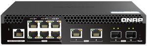 QNAP QSW-M2106R-2S2T hálózati kapcsoló Vezérelt L2 10G Ethernet (100/1000/10000) 1U Fekete