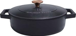 BerlingerHaus BH/6493 Black Rose Collection Lábas - Öntöttvas, Matt Fekete, Rose Gold
