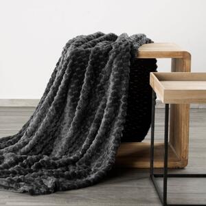Vastag takaró sötétszürke színben, modern mintával Szélesség: 150 cm | Hossz: 200 cm