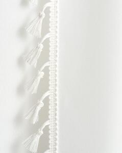 LARA Fehér sötétítő függöny bojtokkal 140 x 260 cm