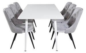 Polar II Velvet Lyx asztali szett fehér/szürke