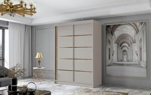 LUNGO IV gardróbszekrény, 120 cm – bézs