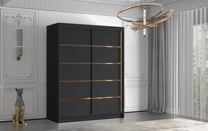 Szekrény Flavio IV 150 cm - fekete