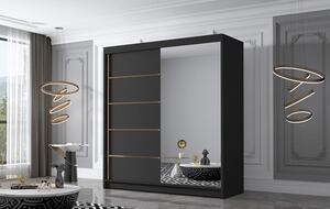 Szekrény Bali III 180 cm - fekete