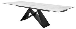 Prometheus étkezőasztal 180-260 cm fekete-fehér
