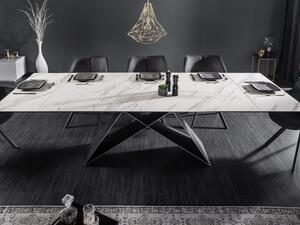 Prometheus étkezőasztal 180-260 cm fekete-fehér