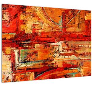 A falfestmény képe (üvegen) (70x50 cm)