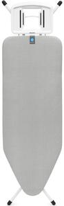 Brabantia Solid Steam Iron Rest vasalódeszka 1240x450mm - C méret, fix vasalótámasz, D=22mm fehér váz, metalizált szürke huzat - 238864