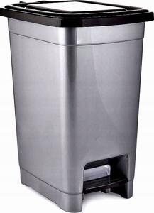 Pedálos szemetes 15 L SLIM szürke