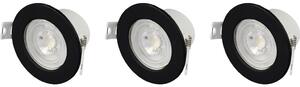 Sygonix LED-es beépíthető lámpa 3 részes készlet LED LED 5.5 W Fekete (SY-6418012)